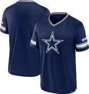 FANATICS Men's Fanatics Navy Dallas Cowboys Stripe Stacking V-Neck T-Shirt