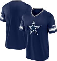 FANATICS Men's Fanatics Navy Dallas Cowboys Stripe Stacking V-Neck T-Shirt