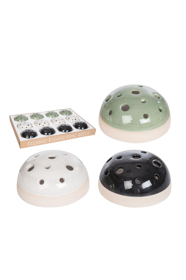 Ceramic Frog Vase Set of 12 Decorative Home Accents for Spring Unique Ceramic Vases for Home Decor, Main, color, Multicolored