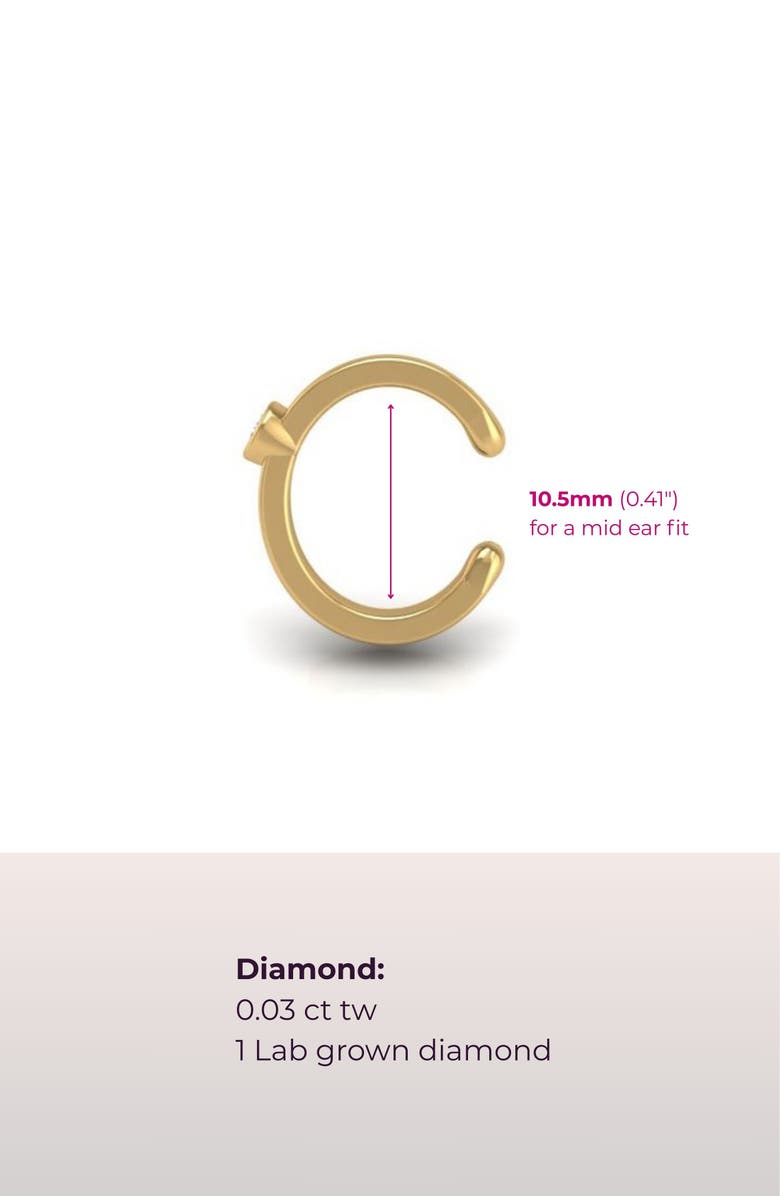 Seed2Stone Muse Mid Ear Cuff, Alternate, color, Yellow Gold