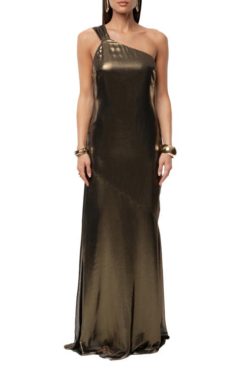 Night of Elegance Metallic Gown