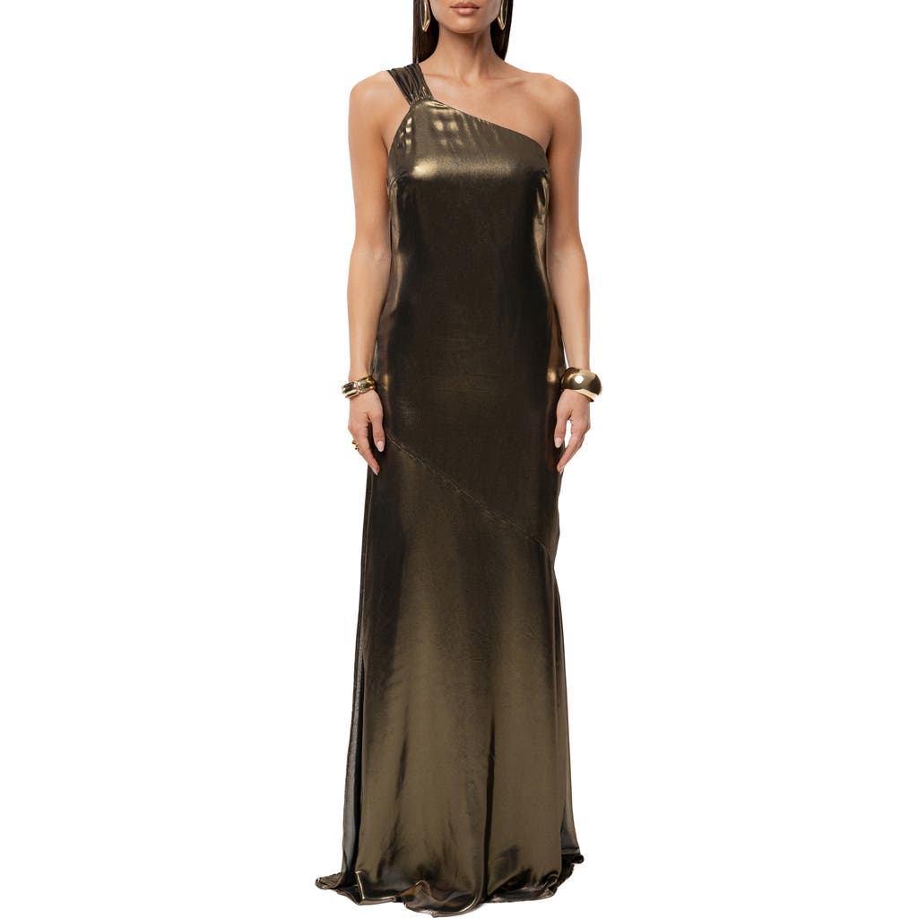Jluxlabel Night Of Elegance Metallic Gown In Green