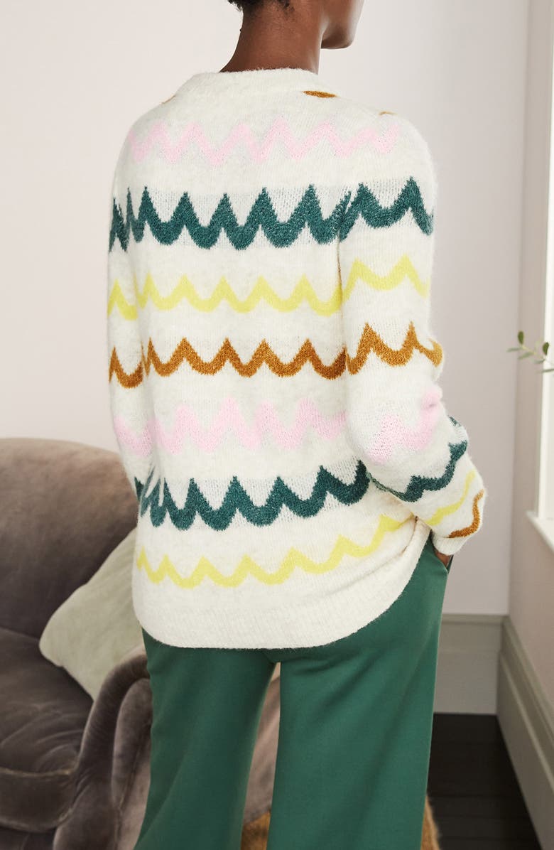 Boden Effingham Wavy Stripe Sweater, Alternate, color, 