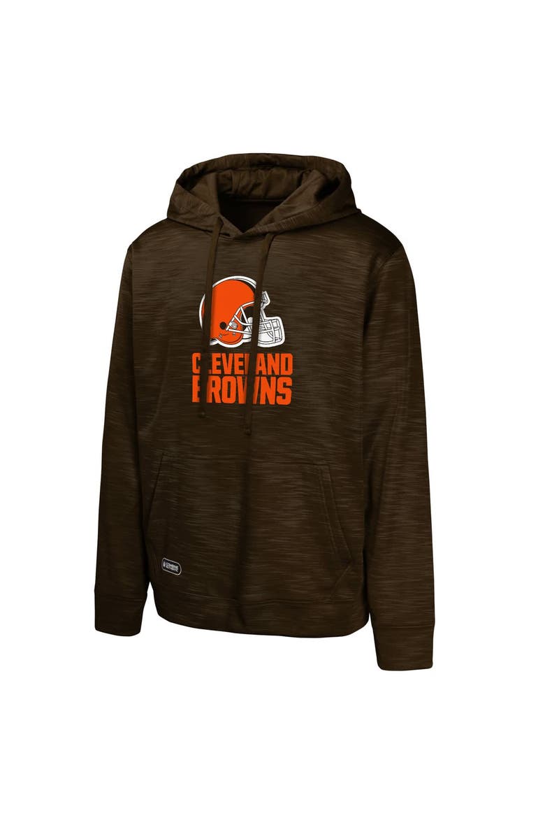 Men's Brown Cleveland Browns Streak Fleece Pullover Hoodie, Alternate, color, Brown