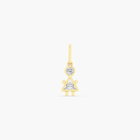 Girl Lab Diamond Charm Pendant in 14K