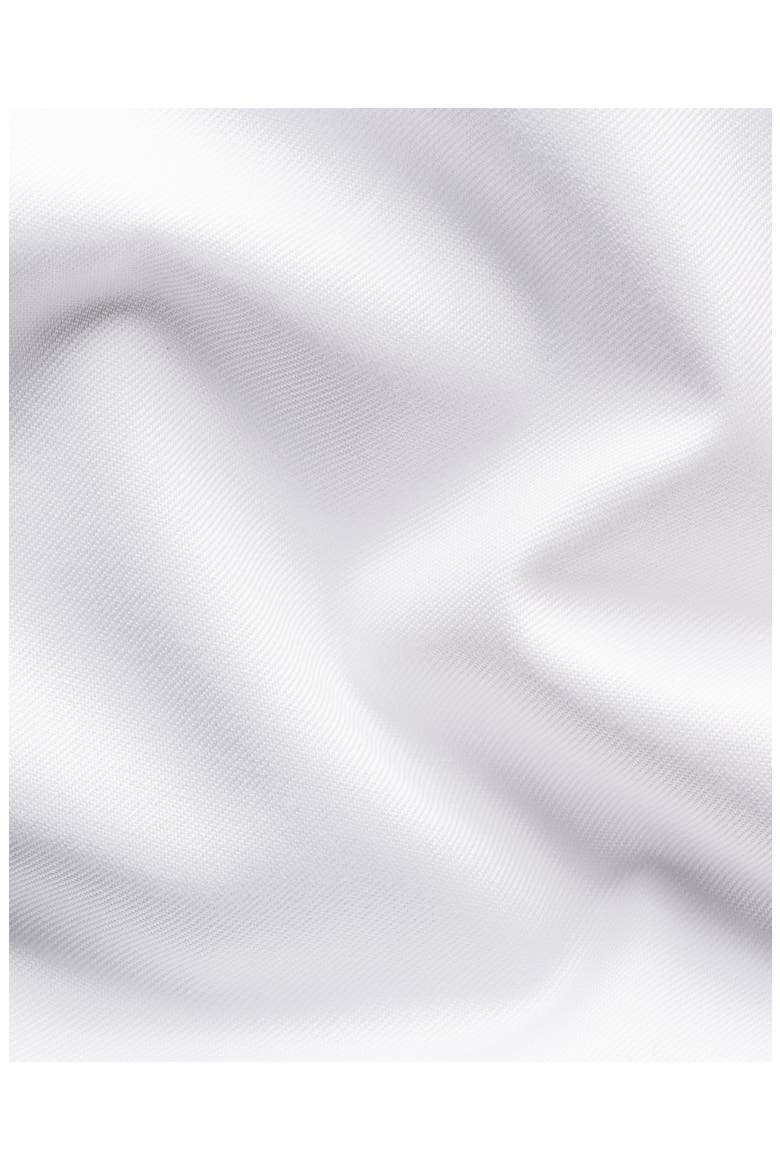 Slim Fit Solid Cotton Shirt with Paisley Trim, Alternate, color, WHITE