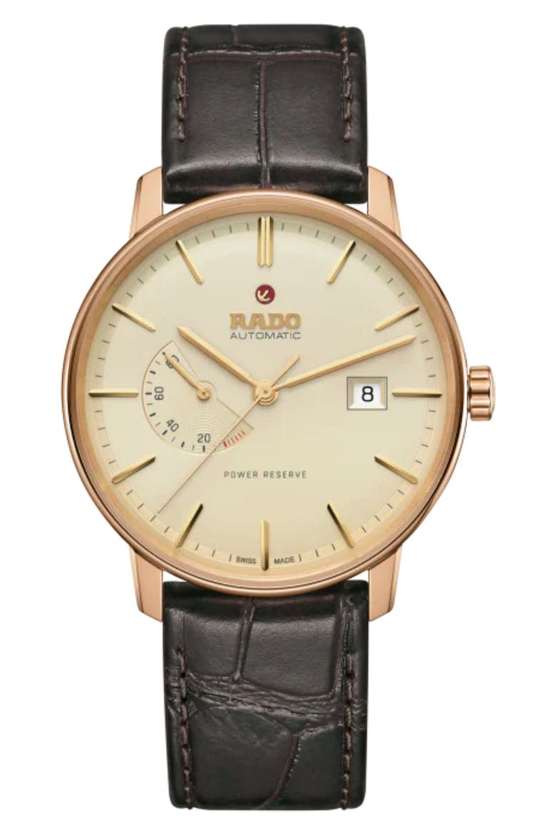 Coupole Automatic Power Reserve Bracelet Watch, 41mm, Main, color, BROWN