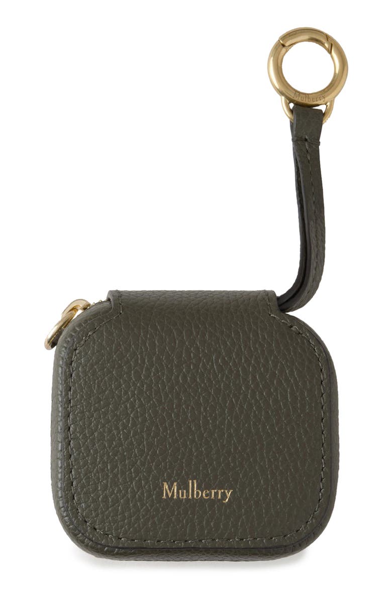 Small Roxanne Classic Grain Leather Zip Tech Case, Alternate, color, JUNIPER GREEN