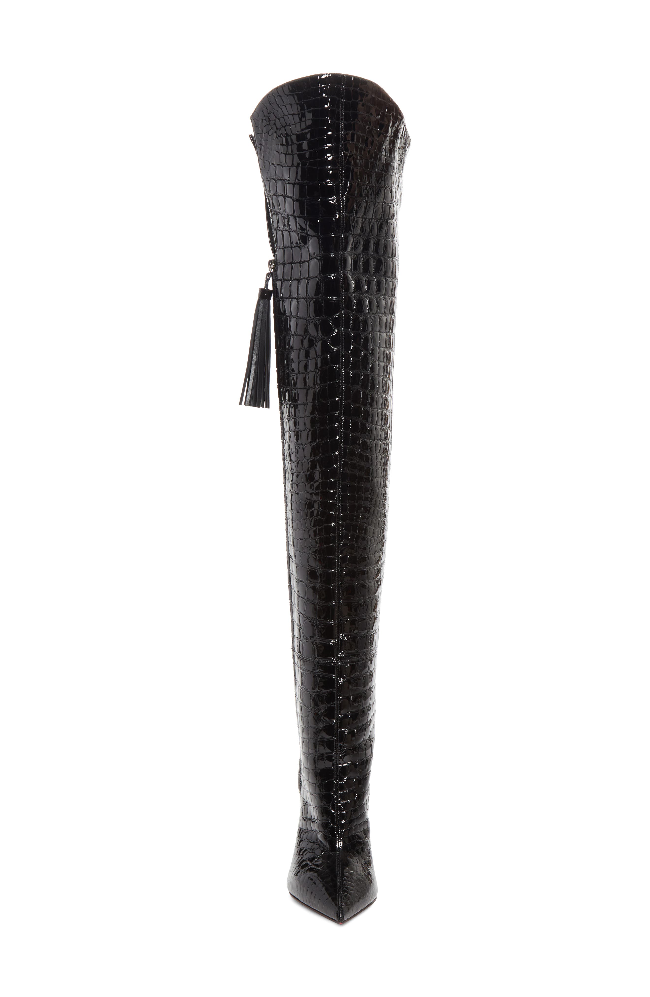 So Poona Over the Knee Leather Boot, Alternate, color, BK01 BLACK