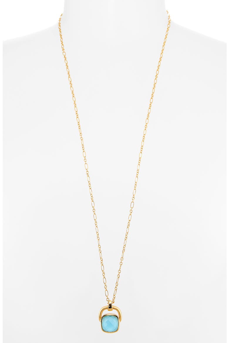 Monterey Long Pendant Necklace, Alternate, color, IRIDESCENT TURQUOISE/ GOLD