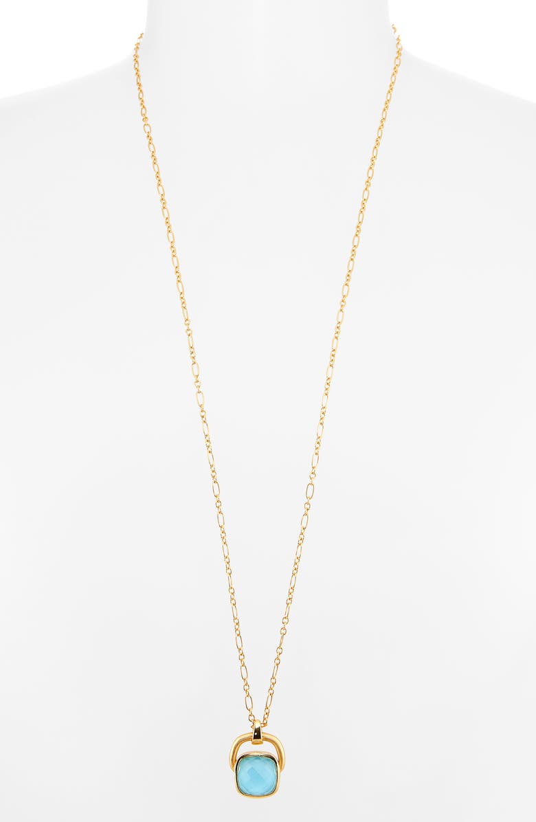 Dean Davidson Monterey Long Pendant Necklace, Alternate, color, Iridescent Turquoise/ Gold