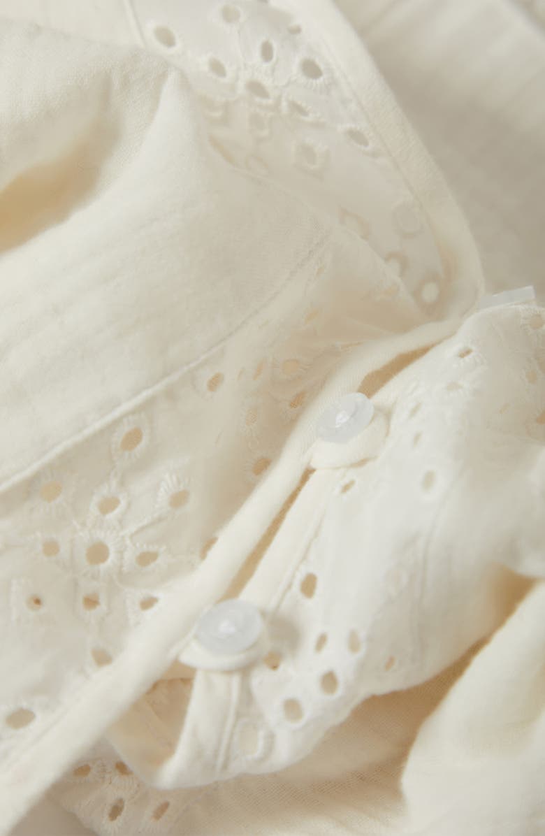 Brixton Seaside Eyelet Trim Crop Top, Alternate, color, Off White Eyelet