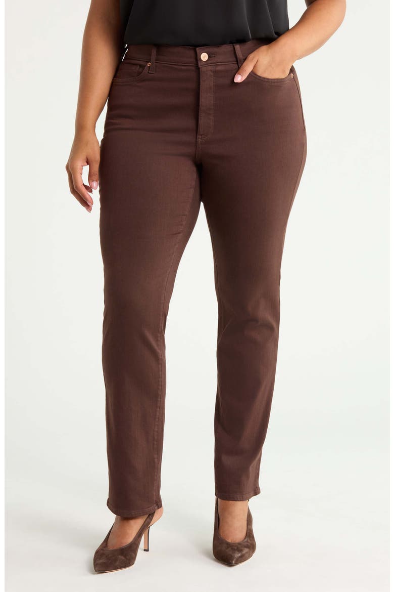 Marilyn Straight Leg Jeans, Main, color, BITTER CHOCOLATE