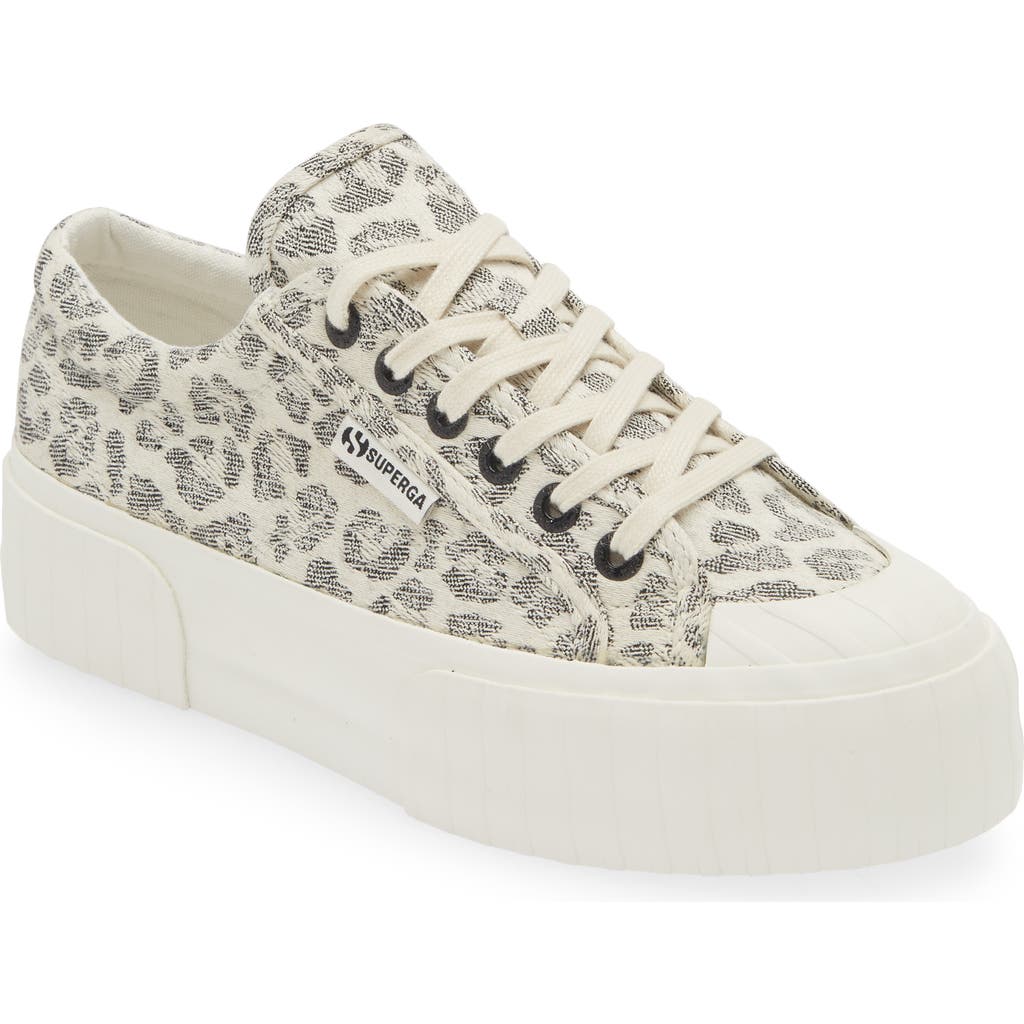 Superga 2631 Platform Sneaker in White Avorio Jacq-White Milk