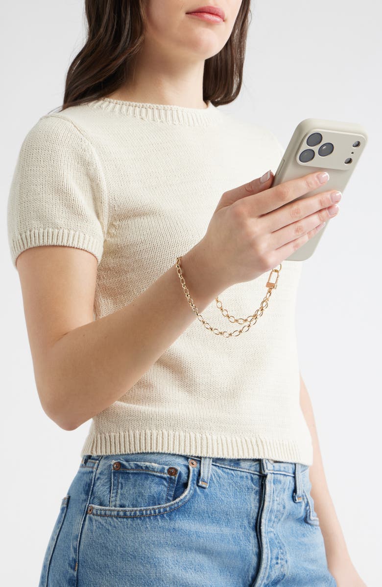 Chelsea28 Chain Link Phone Wrist Strap, Alternate, color, Gold