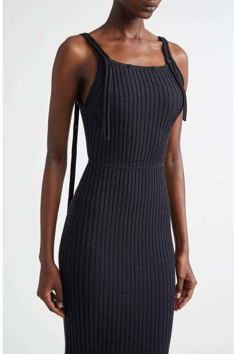 Flipped Merino Wool Blend Rib Skirt, Alternate, color, CHARCOAL MELANGE
