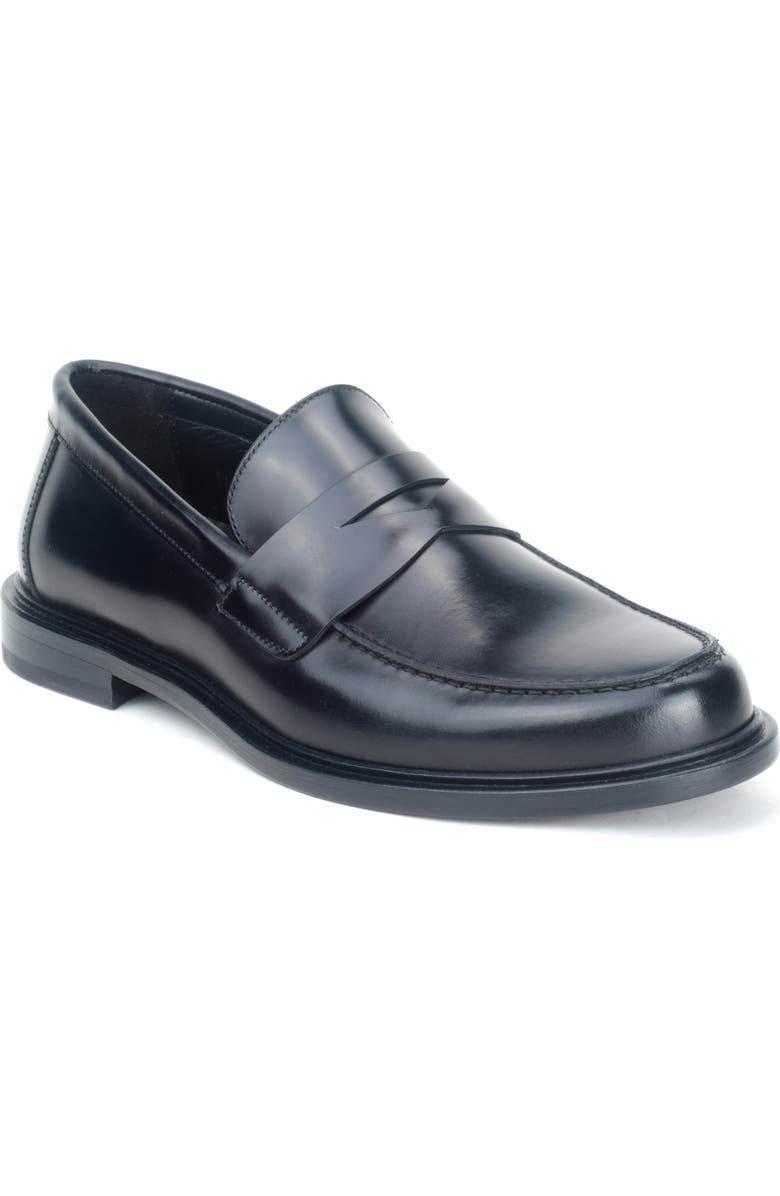 Warfield & Grand Preeminent Penny Loafer, Main, color, Black