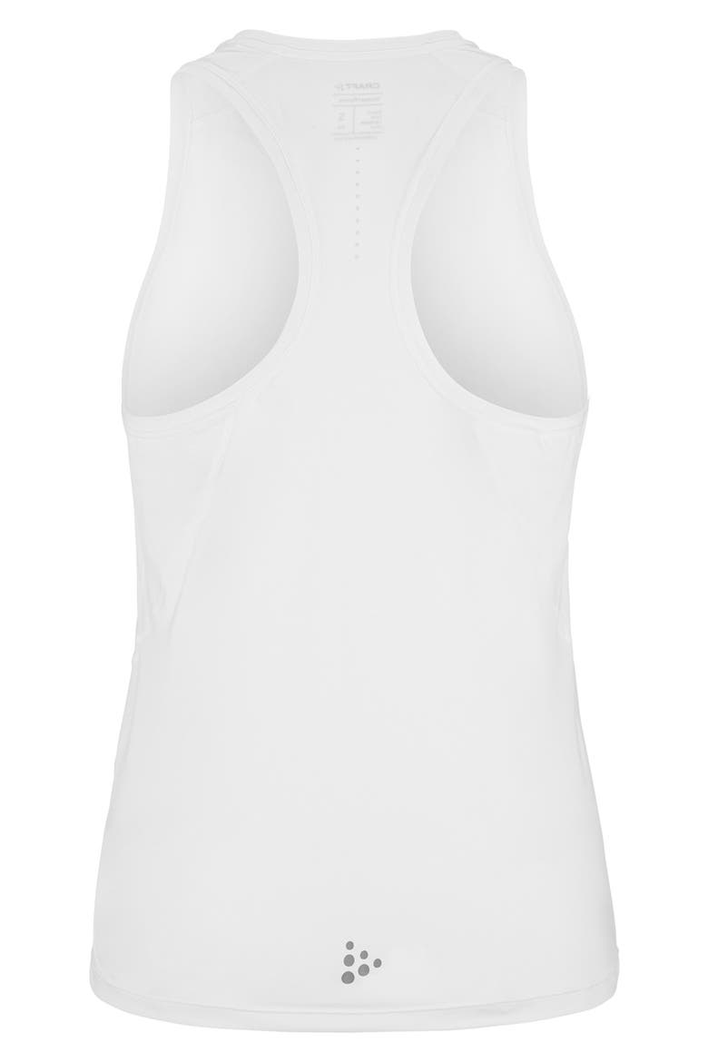 Essence Perforated Jersey Racerback Tank, Alternate, color, WHITE