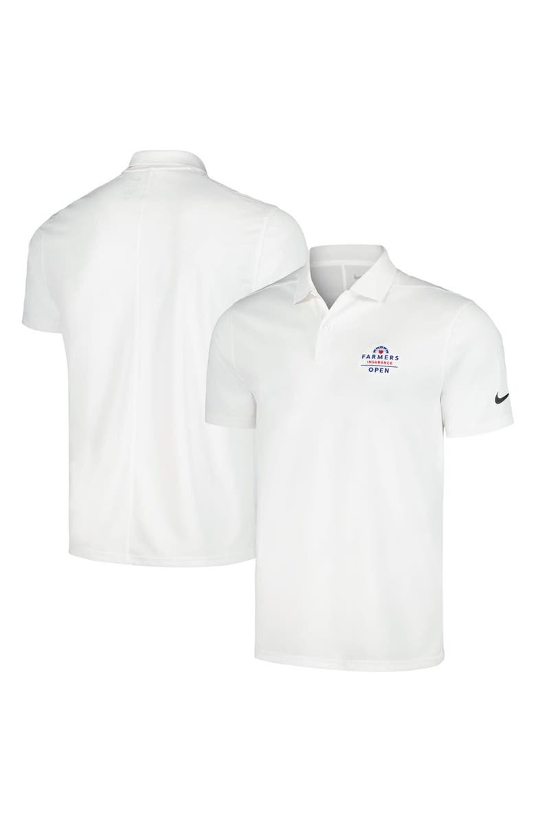 Nike Men's Nike White Farmers Insurance Open Victory Performance Polo, Main, color, White