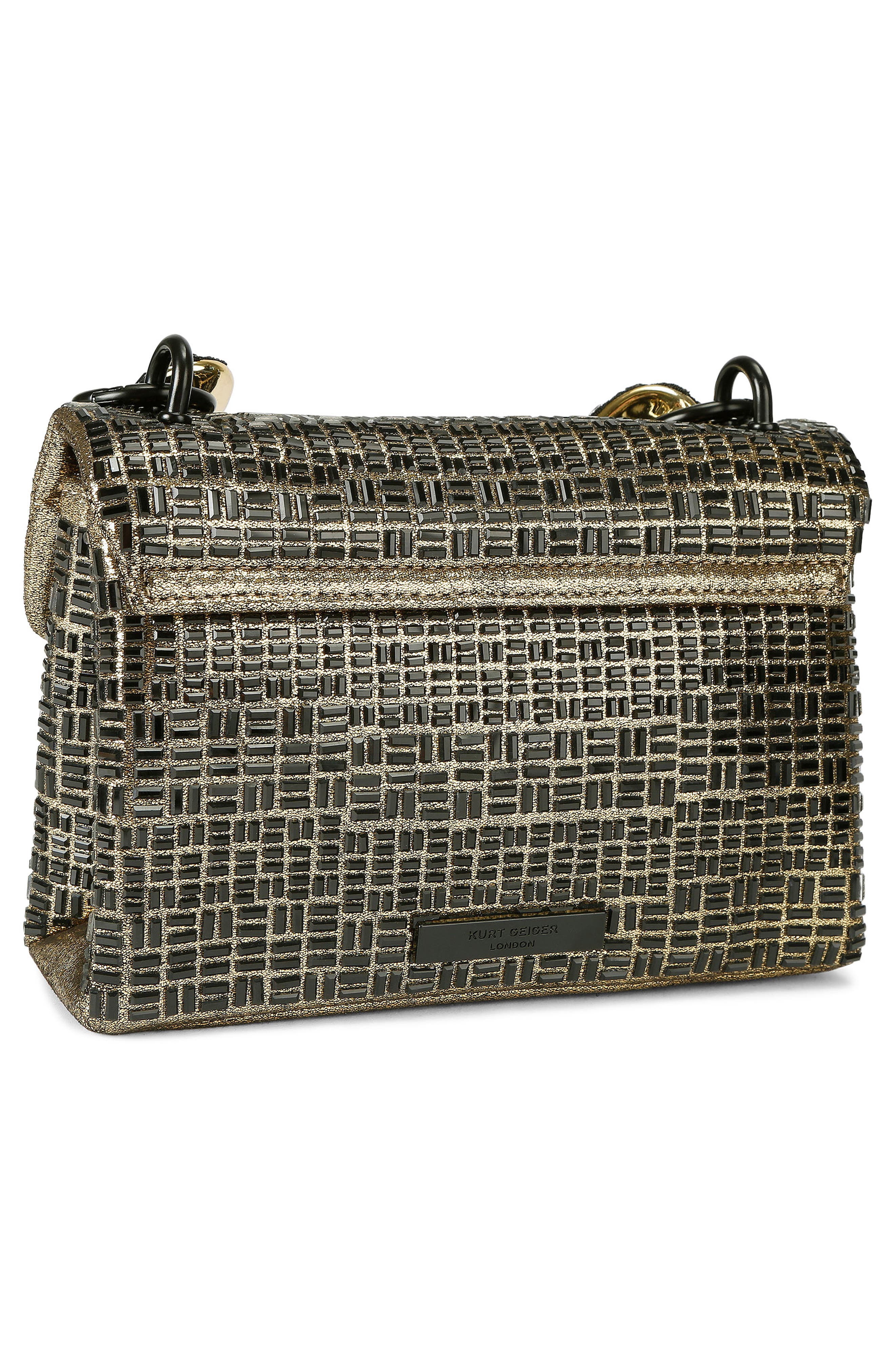 Kurt Geiger London Mini Kensington Chain Convertible Crossbody Bag, Alternate, color, Charcoal