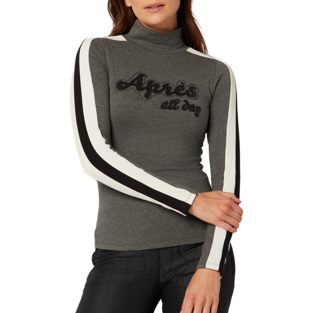 Alp N Rock Après All Day Mock Neck Top in Heather Grey