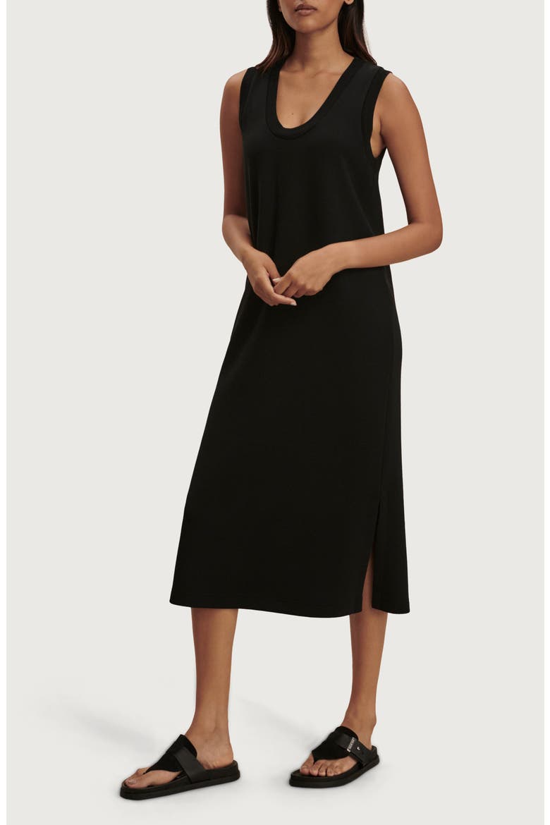 Kyler Tank Midi Dress, Alternate, color, BLACK
