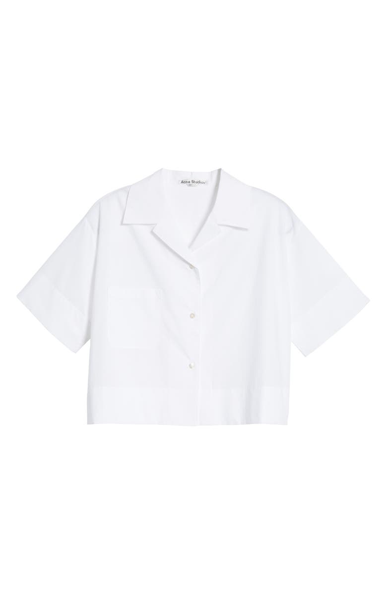 Acne Studios Lelia Crop Blouse, Alternate, color,