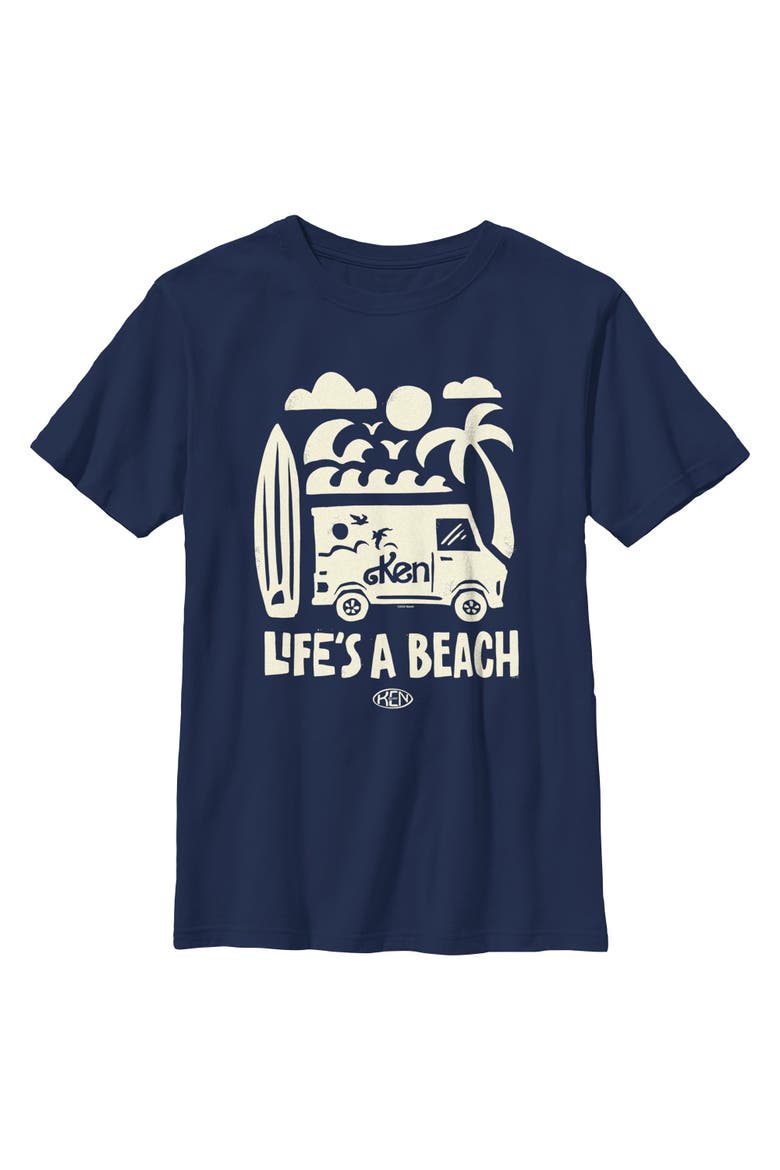 Boys' Life Is a Beach T-Shirt, Main, color, Navy Blue