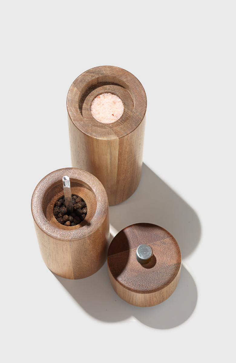 PUBLIC GOODS Pepper Mill and Salt Shaker Set, Alternate, color, Acacia Wood