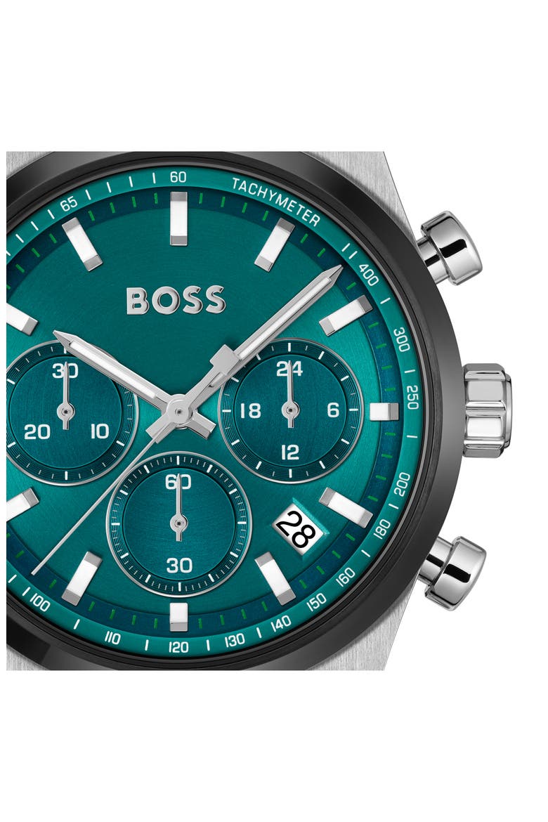 Candor Chronograph Silicone Strap Watch, 41mm, Alternate, color, GREEN