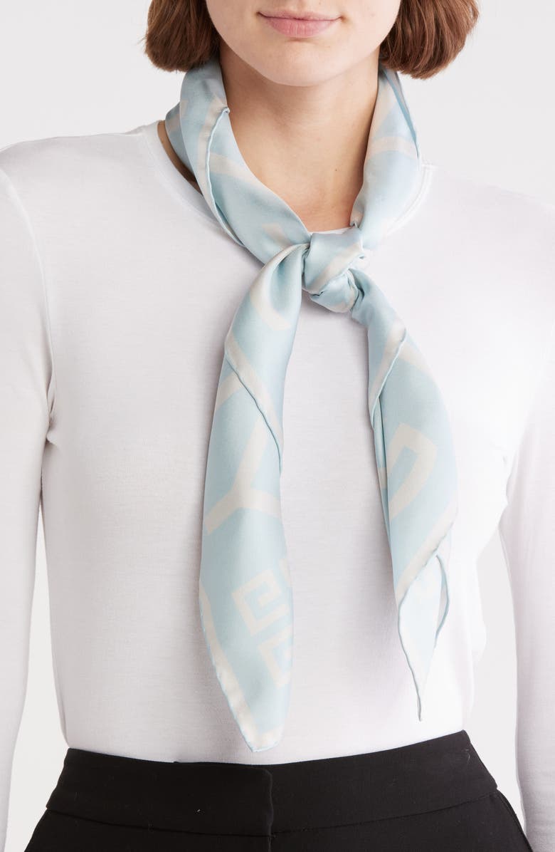 Givenchy 4G Logo Silk Square Scarf, Main, color, 