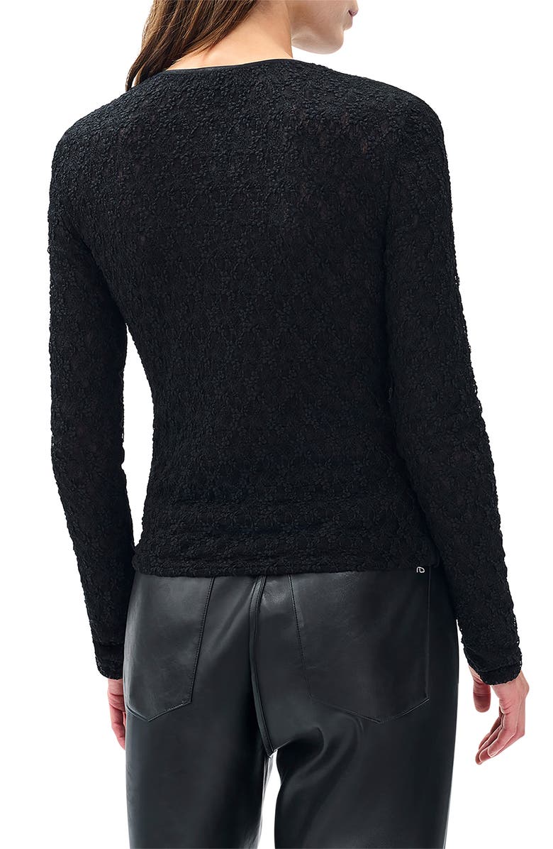 rag & bone Ellie Lace Top, Alternate, color, Black