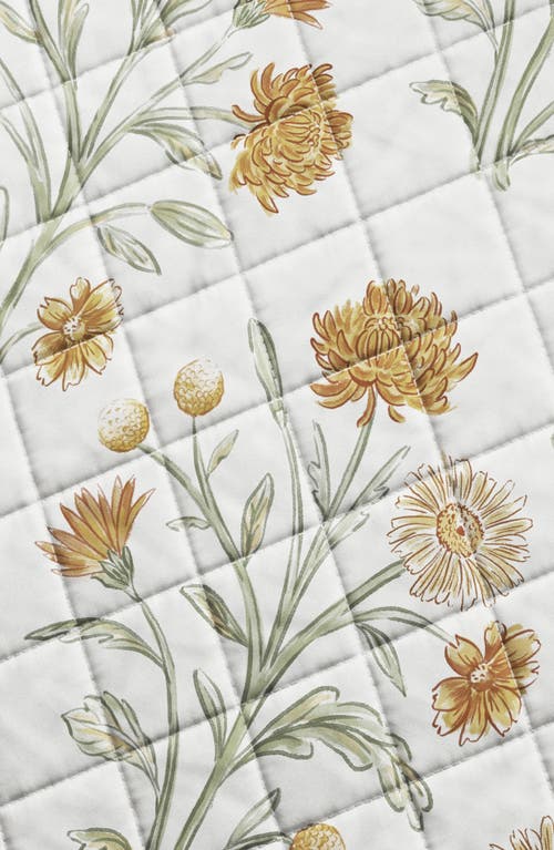 Woven & Weft Floral Scalloped Cotton Quilt & Sham Set In Floral Dusk