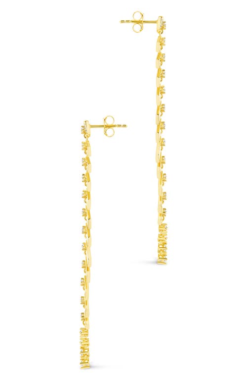 Sterling Forever Gemma Cubic Zirconia Drop Earrings In Gold