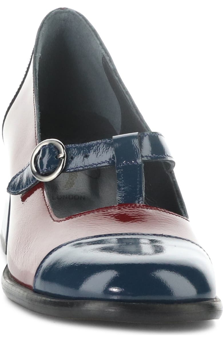 Fly London Solf T-Strap Pump, Alternate, color, 002 Navy/ Int Rust