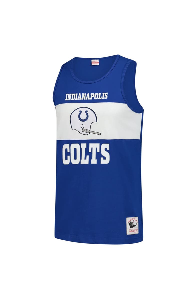 Mitchell & Ness Men's Mitchell & Ness Royal Indianapolis Colts Retro Colorblock Tank Top, Alternate, color, Royal