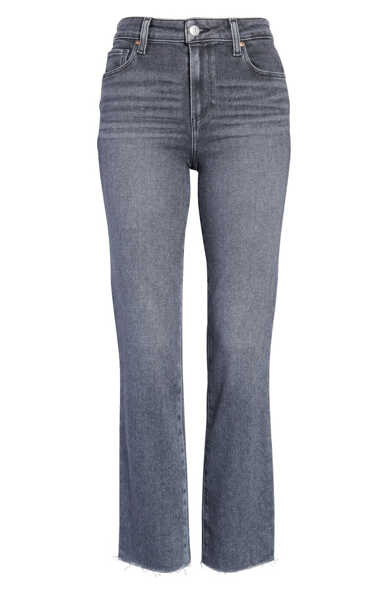 PAIGE Cindy High Waist Raw Hem Ankle Straight Leg Jeans, Alternate, color,