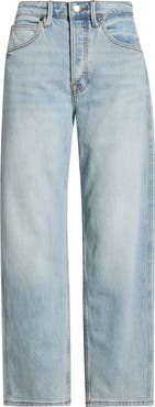 Good American High Waist Ankle Barrel Jeans