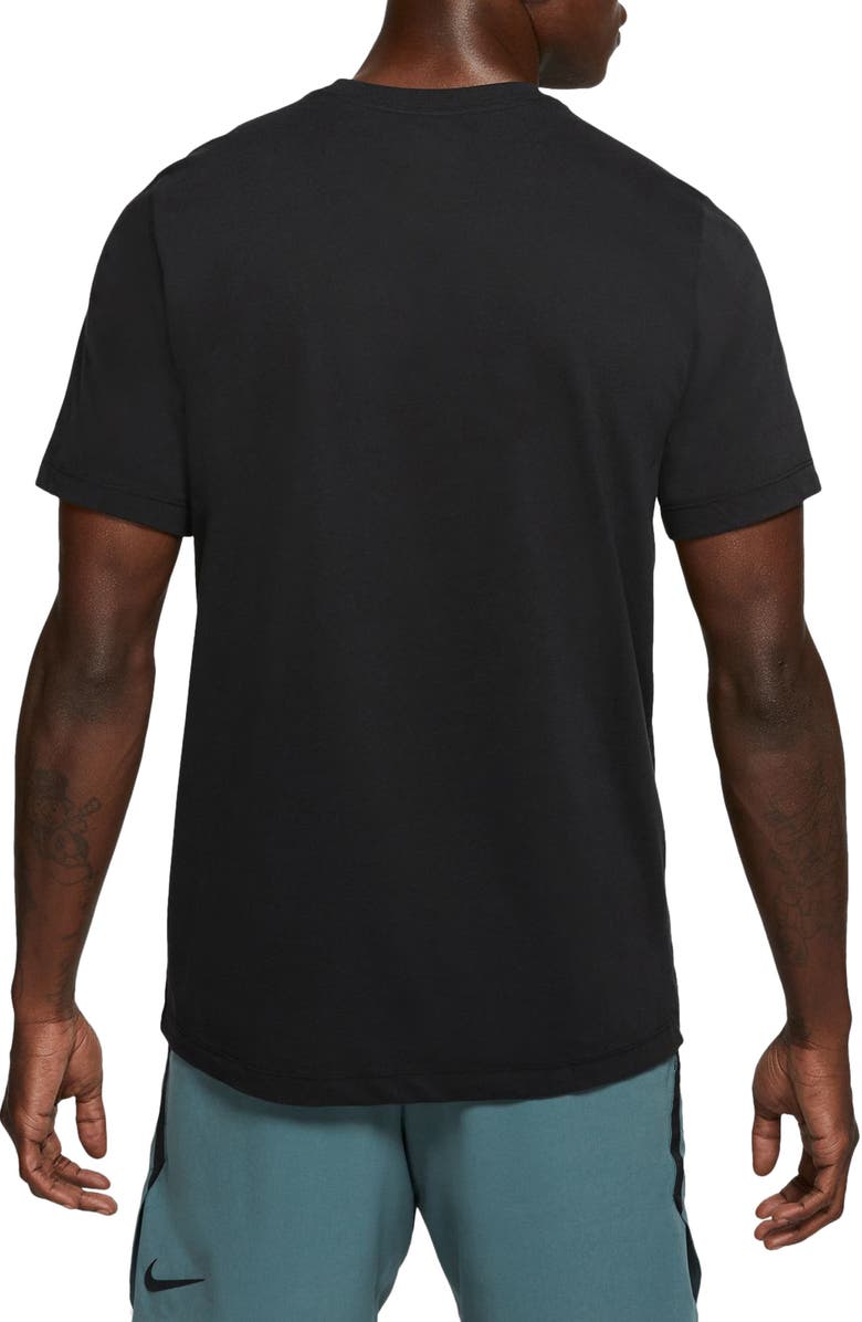 Nike Dri-FIT Training T-Shirt, Alternate, color, 010 Black/White