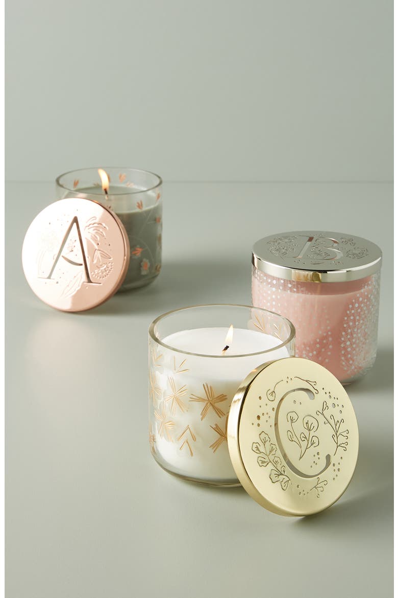 Lumi Monogram Scented Candle, Alternate, color, W