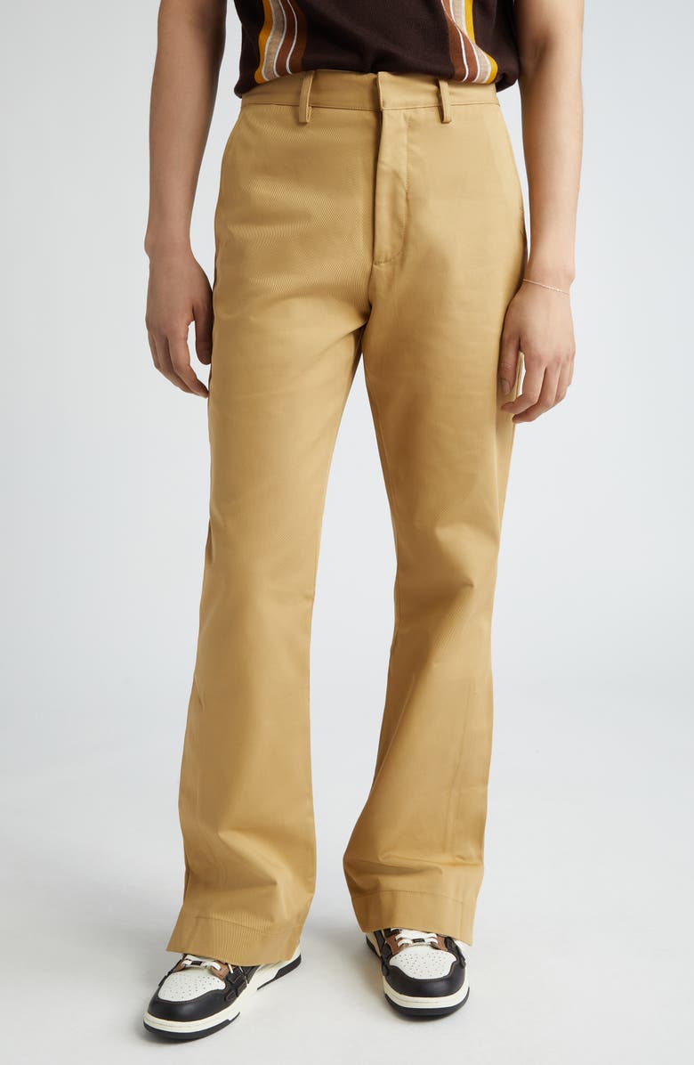 AMIRI Kick Flare Chinos, Main, color, Sepia Tint