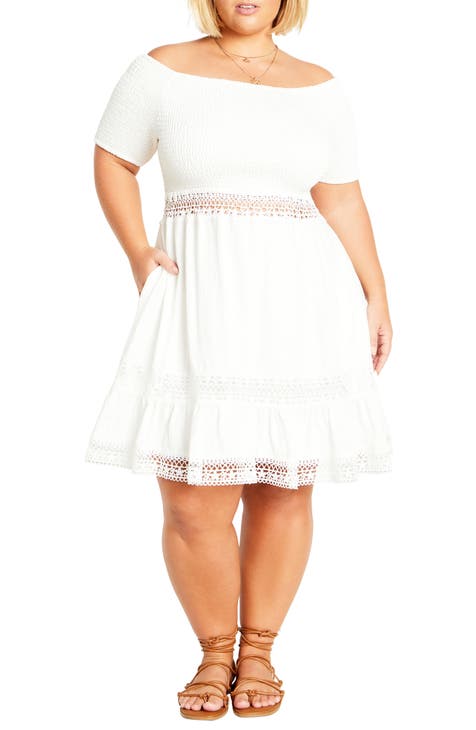 Nordstrom white plus size dresses best sale