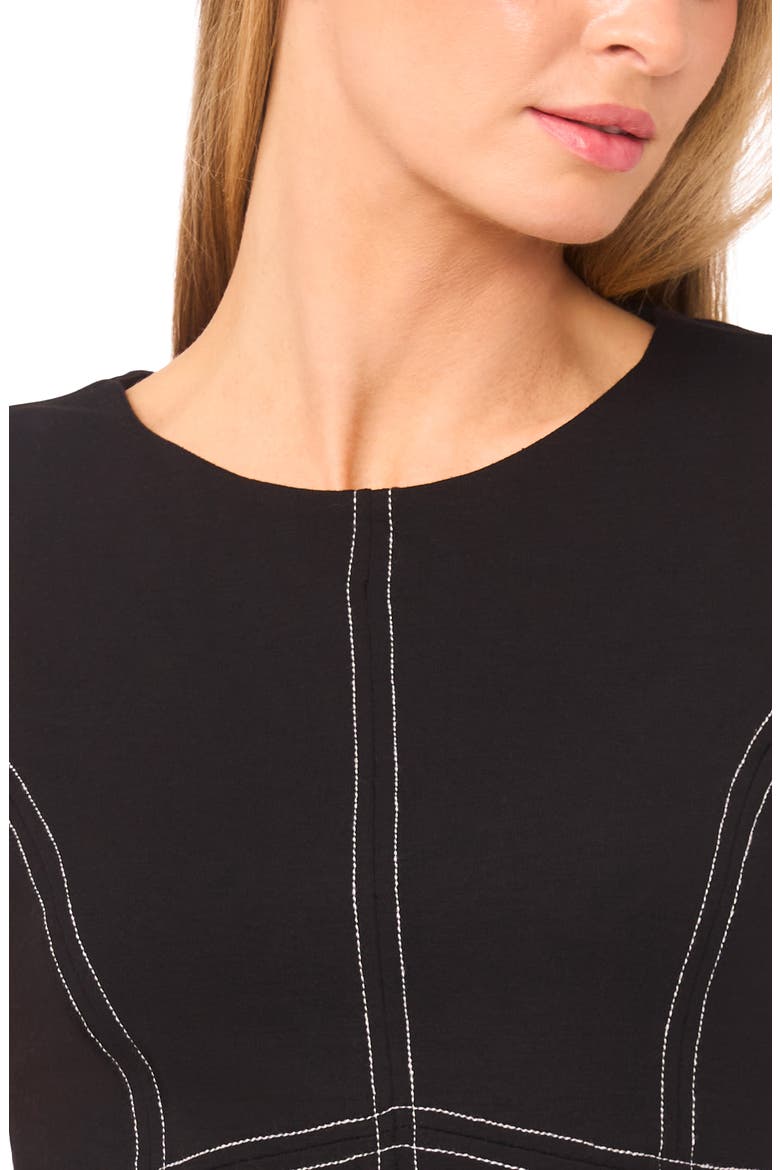 Jewel Neck Ponte Tank, Alternate, color, RICH BLACK