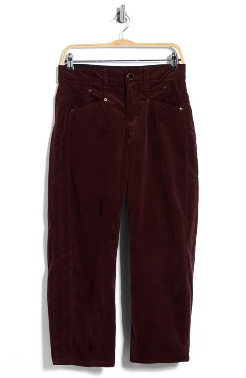 High Waist Barrel Corduroy Pants