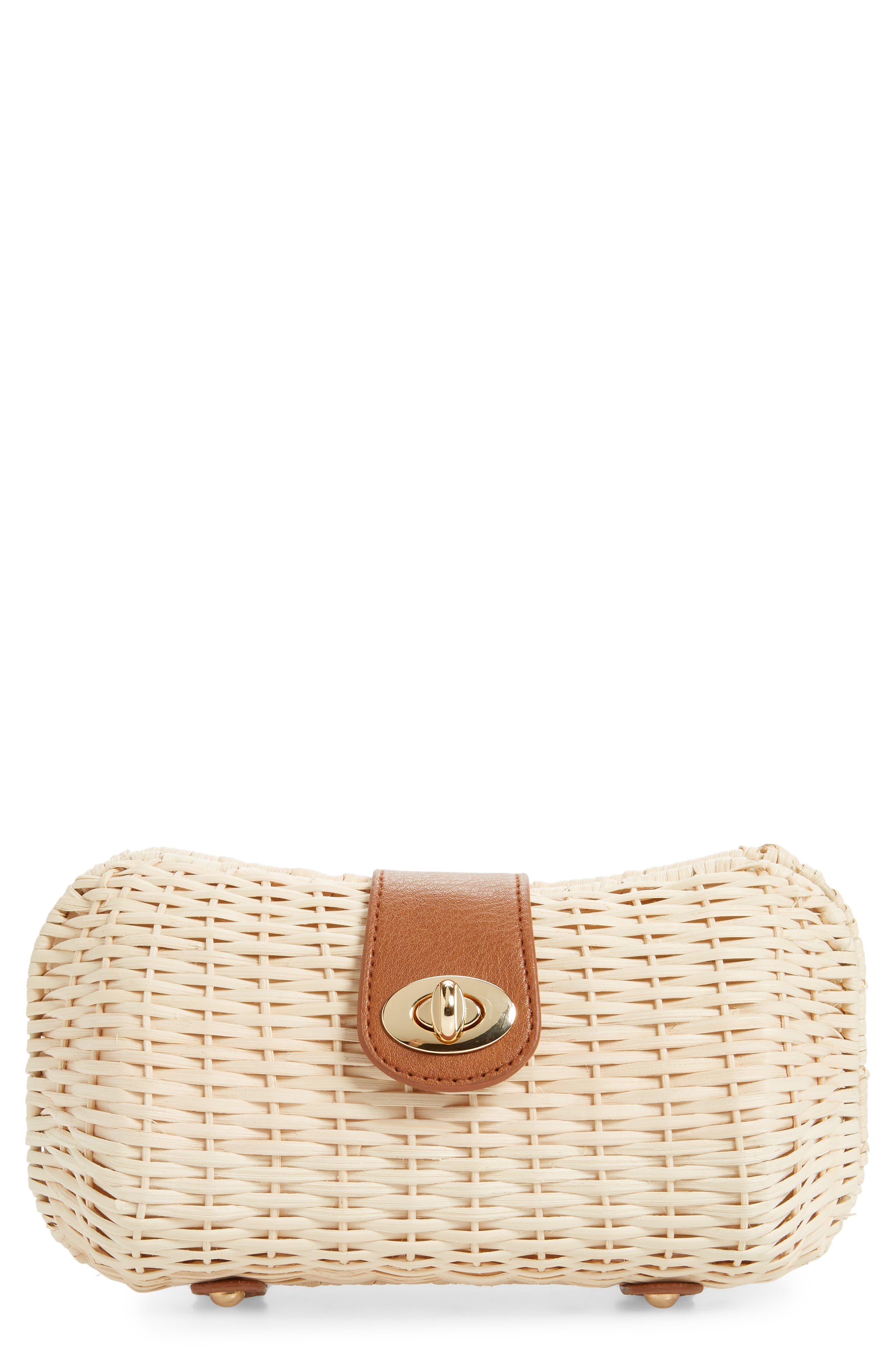 Wicker Clutch, Main, color, LIGHT NATURAL