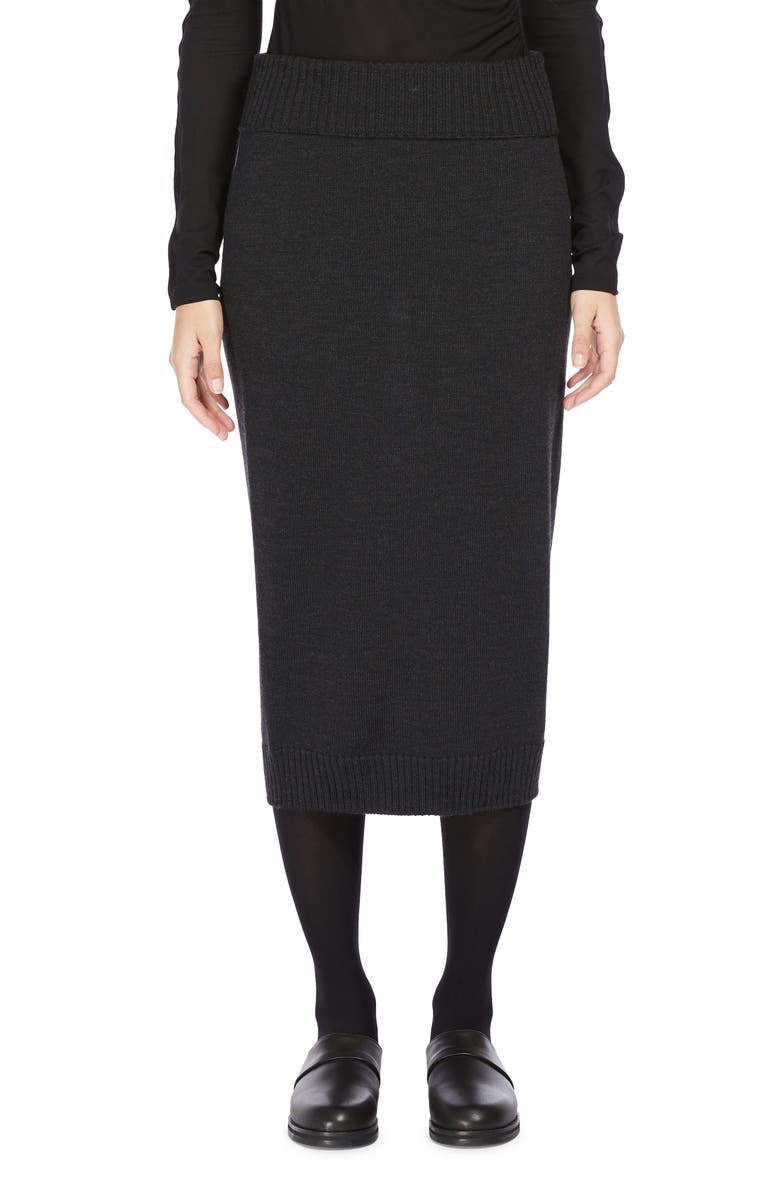 Max Mara Leisure Melk Virgin Wool Midi Skirt, Main, color, 