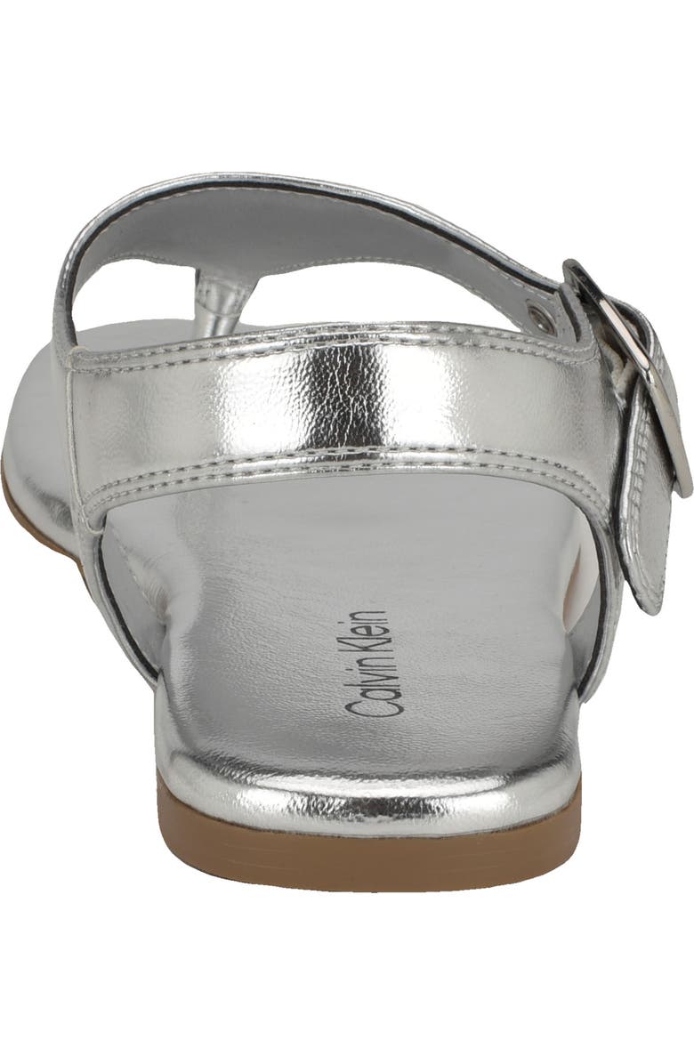 Calvin Klein Moraca Ankle Strap Sandal, Alternate, color, Silver