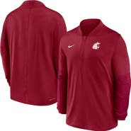 Nike Men's Nike  Crimson Washington State Cougars Dri-FIT Half-Zip Pullover