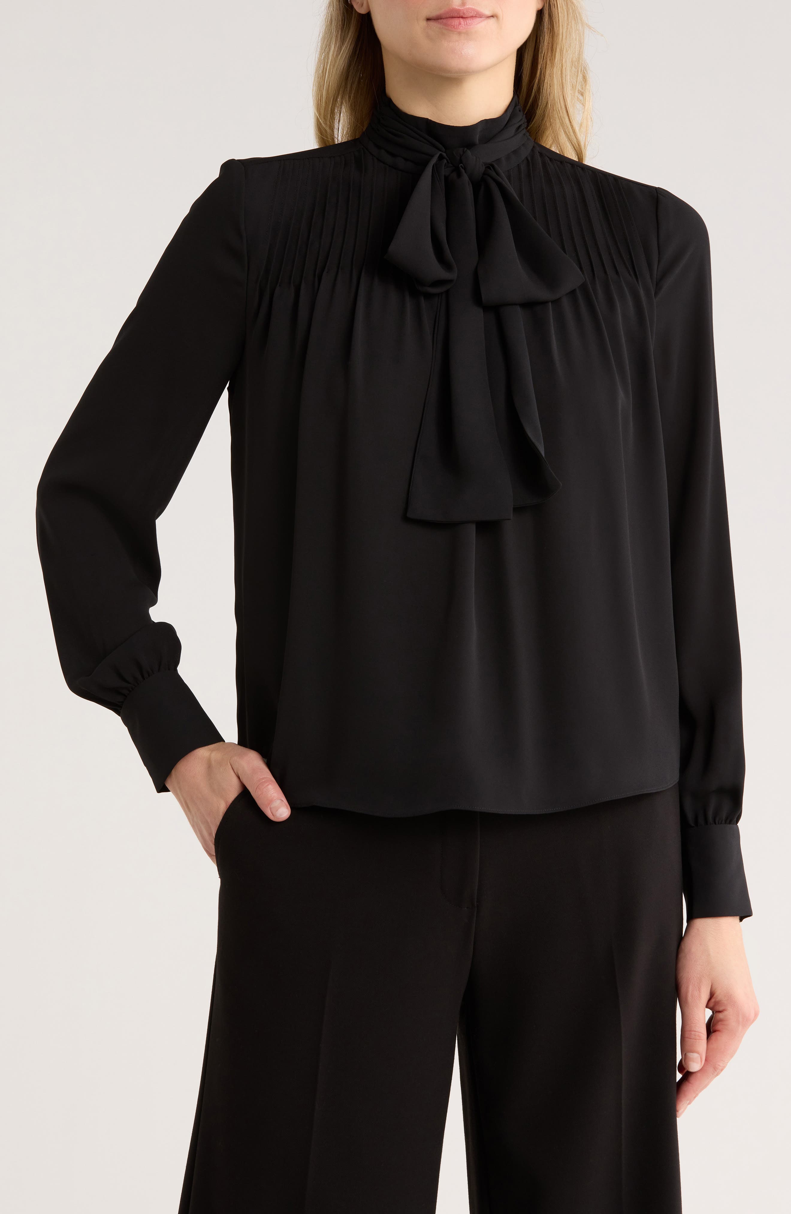Derek Lam 10 Crosby Valentine Tie Neck Top