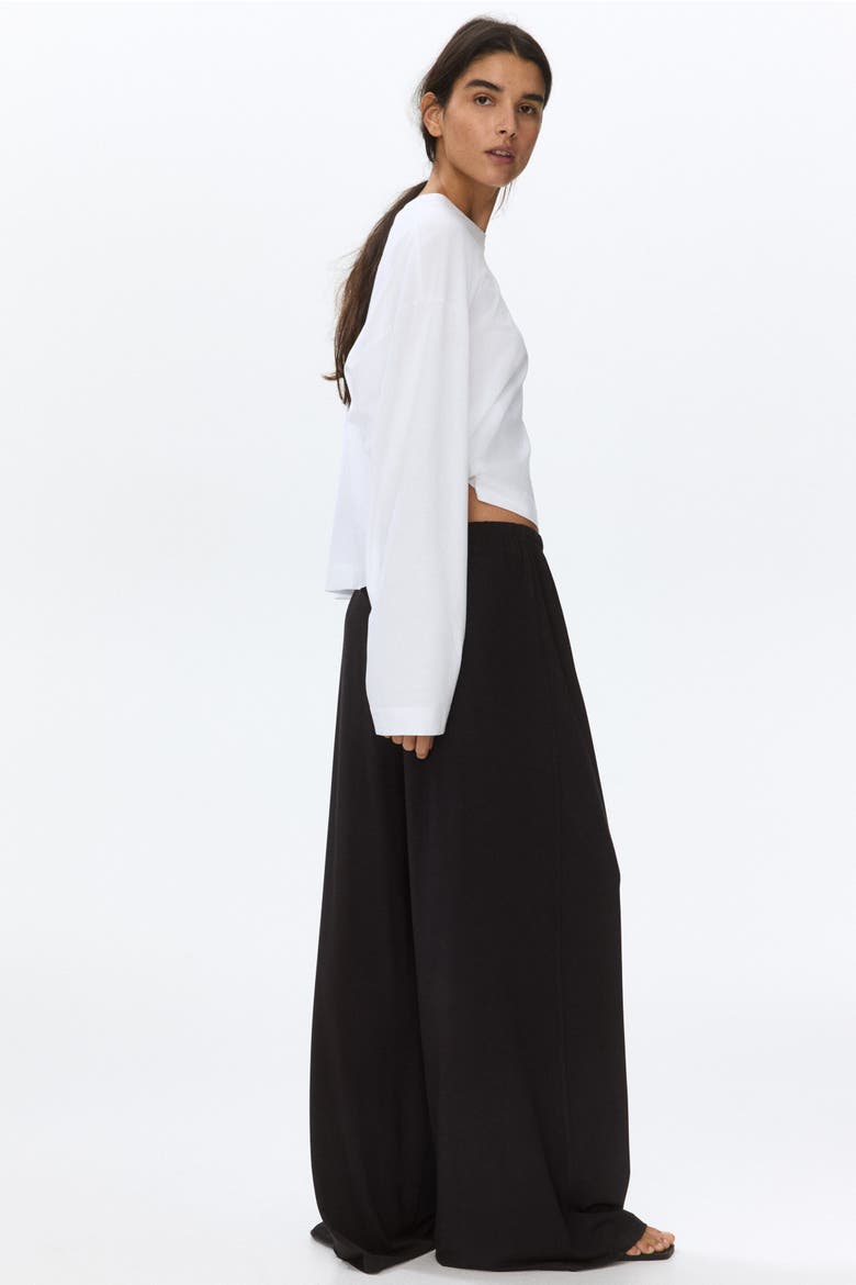 Jersey Drawstring Pants, Alternate, color, Dark brown